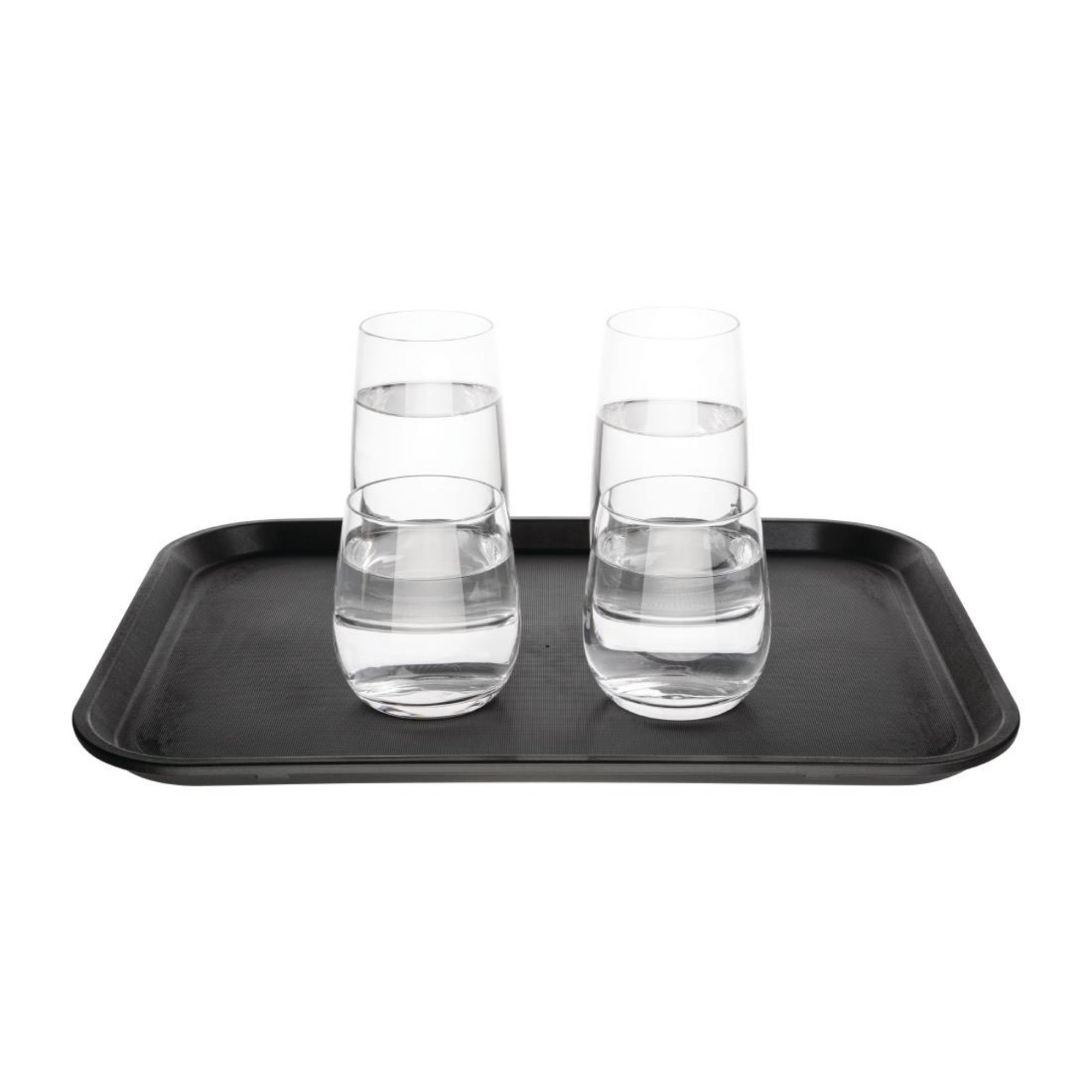 Picture of Olympia Kristallon Polypropylene Rectangular Non-Slip Tray Black 405mm