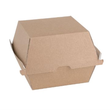 Picture of Fiesta Compostable Kraft Burger Boxes Large 112mm (150 Pack)