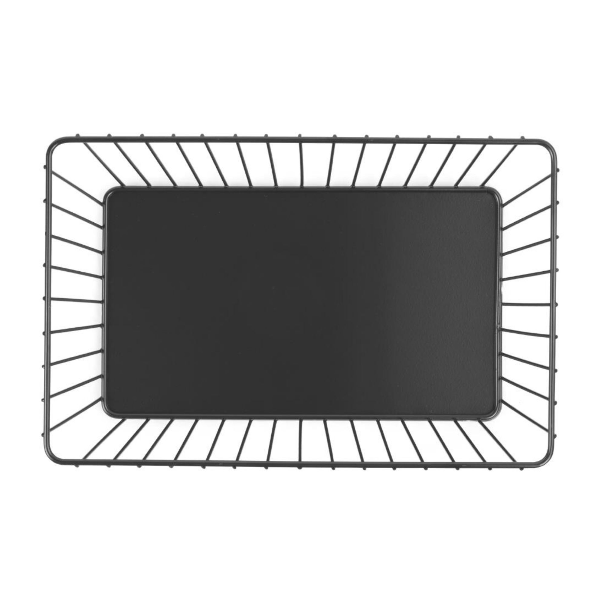 Picture of Olympia Wire Food Display Tray Rectangular Black 280x180x100mm