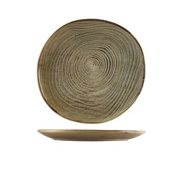 Picture of Terra Porcelain Grey Organic Plate 25cm - Pack of 6