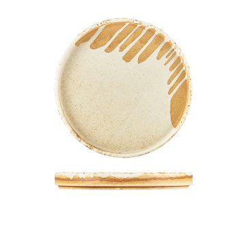 Picture of Roko Porcelain Sand Presentation Plate 21cm - Pack of 4