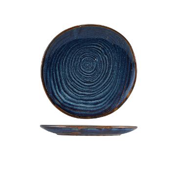 Picture of Terra Porcelain Aqua Blue Organic Plate 21cm - Pack of 6