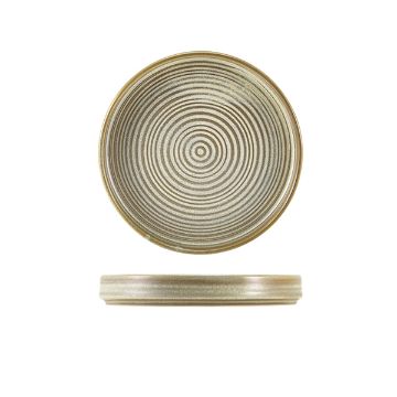 Picture of Terra Porcelain Matt Grey Presentation Plate 18cm - Pack of 6