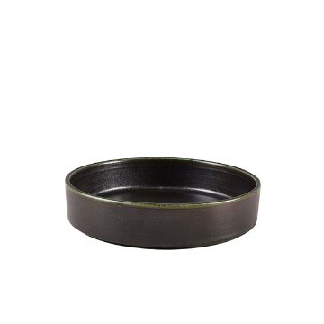 Picture of Terra Porcelain Black Presentation Bowl 18cm - Pack of 6