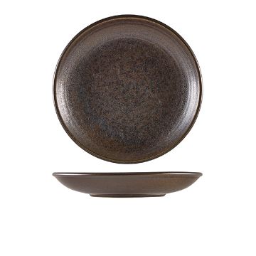 Picture of Terra Porcelain Black Deep Coupe Plate 25cm - Pack of 6