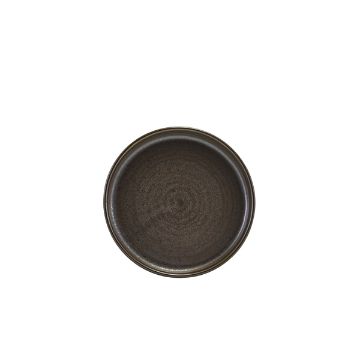 Picture of Terra Porcelain Black Low Presentation Plate 14cm - Pack of 12