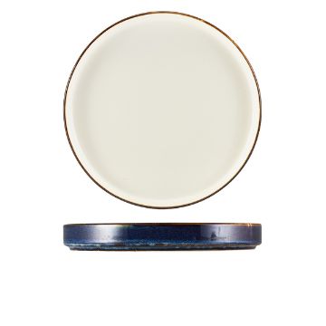 Picture of Terra Porcelain Aqua Blue Two Tone Presentation Plate 26cm - Pack of 6