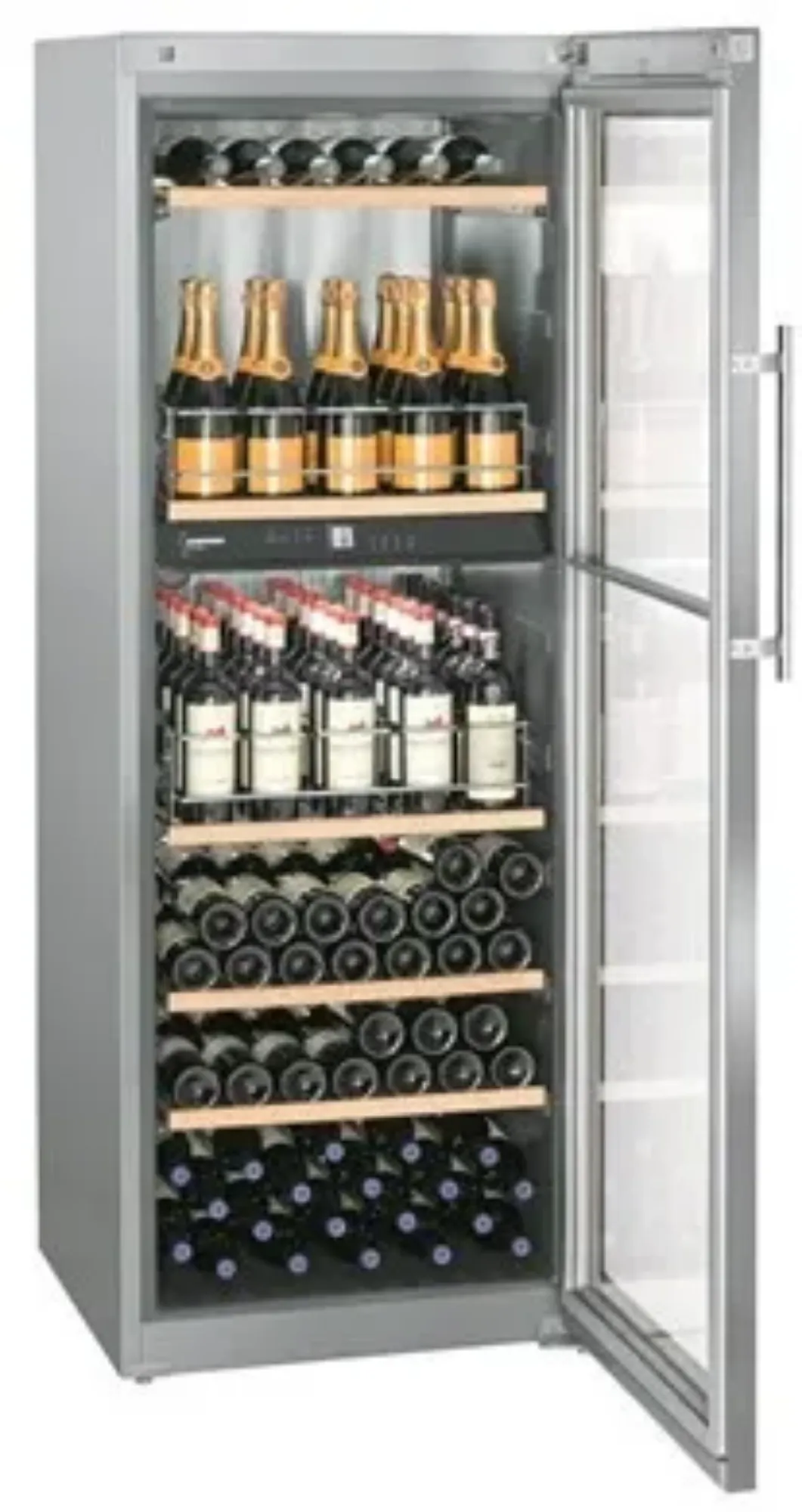 Picture of Liebherr WTPES5972 Glazed Stainless Steel Wine Cabinet 593 Litres