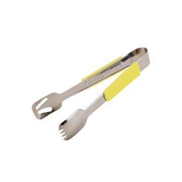 Picture of Genware Plastic Handle Buffet Tongs Yellow