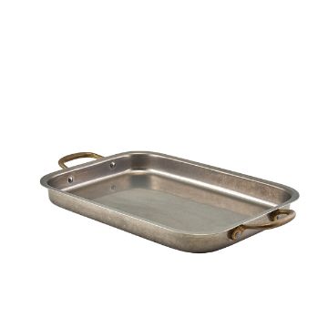 Picture of GenWare Vintage Steel Deep Tray 33 x 23.5cm - Pack of 3