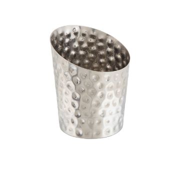 Picture of Hammered Stainless Steel Angled Cone 9.5 x 11.6cm (Dia x H) - Pack of 12