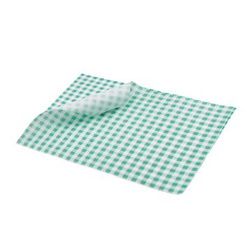 Picture of Greaseproof Paper Green Gingham Print 25 x 20cm