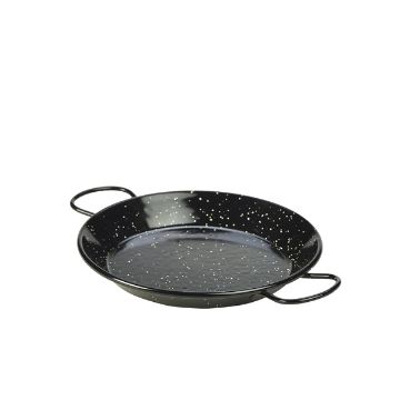 Picture of Black Enamel Paella Pan 20cm - Pack of 6