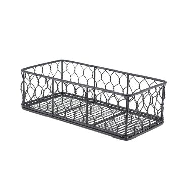 Picture of GenWare Rectangular Black Wire Basket 25 x 12 x 7.5cm