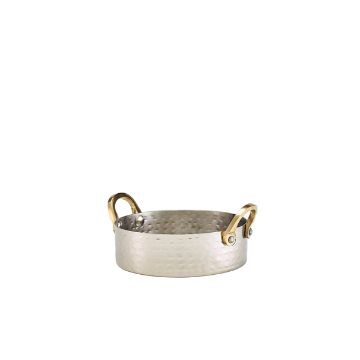 Picture of Mini Hammered Stainless Steel Casserole Dish 12 x 3.5cm - Pack of 12