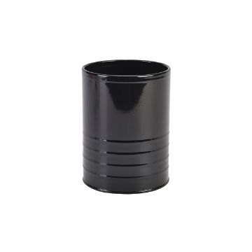 Picture of Galvanised Steel Can 11cm Dia x 14.5cm Black