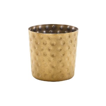 Picture of GenWare Gold Vintage Steel Hammered Serving Cup 8.5 x 8.5cm - Pack of 12