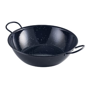 Picture of Black Enamel Dish 30cm - Pack of 6