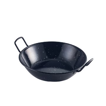 Picture of Black Enamel Dish 22cm - Pack of 6