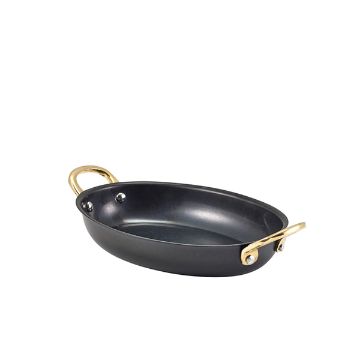 Picture of GenWare Black Vintage Steel Oval Dish 18.5 x 13.5cm - Pack of 6