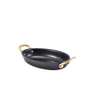 Picture of GenWare Black Vintage Steel Oval Dish 16.5 x 12.5cm - Pack of 6