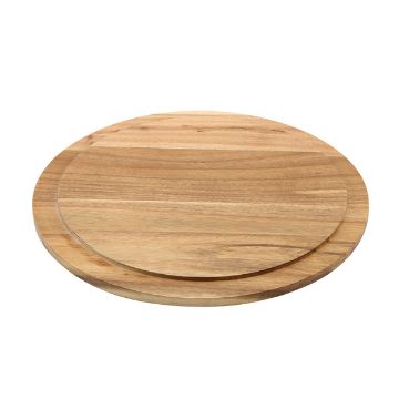 Picture of Genware Round Wood Serving/ Cake Board 33cm