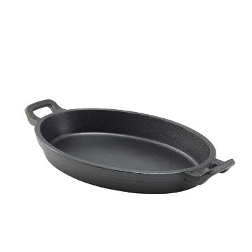 Picture of Cast Iron Oval Eared Dish 24 x 17.3 x 3.4cm - Pack of 6