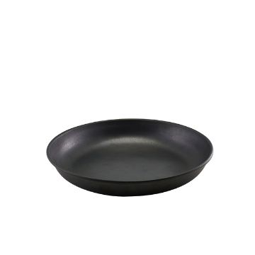 Picture of GenWare Black Vintage Steel Coupe Plate 24cm - Pack of 12