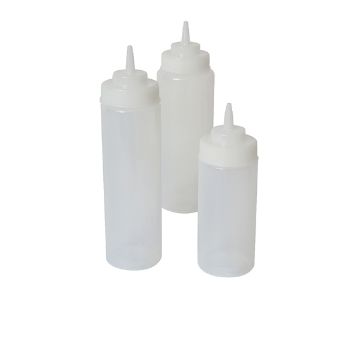 Picture of Squeeze Bottle Wide Neck Clear 24oz/ 71cl - Pack of 6