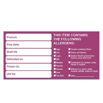 Picture of 50x100mm Removable Product/ Allergen Label (500)