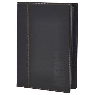 Picture of Contemporary A5 Menu Holder Black 4 Pages