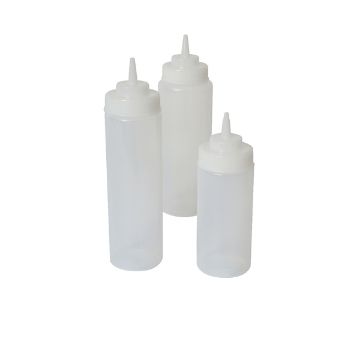 Picture of Squeeze Bottle Wide Neck Clear 16oz/ 47cl - Pack of 6