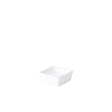 Picture of Genware Porcelain Square Dish 6.4 x 2.5cm/ 2.5 x 1" - Pack of 12