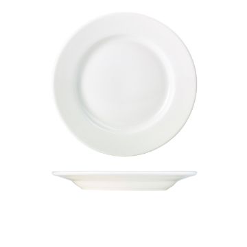 Picture of Genware Porcelain Classic Winged Plate 27cm/ 10.75" - Pack of 6