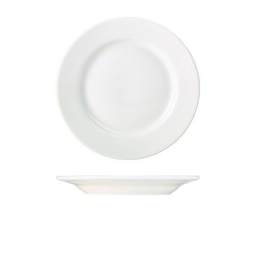 Picture of Genware Porcelain Classic Winged Plate 26cm/ 10.25" - Pack of 6