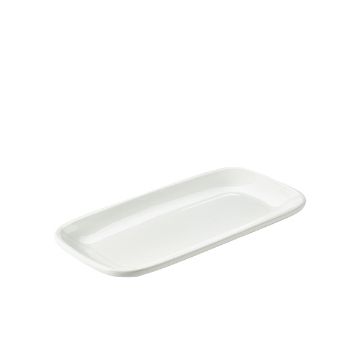 Picture of Genware Porcelain Rounded Rectangular Plate 29.5 x 15cm/ 11.5 x 6" - Pack of 6