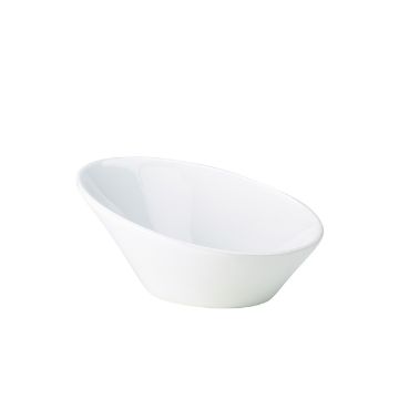 Picture of Genware Porcelain Oval Sloping Bowl 21cm/ 8.25" - Pack of 6