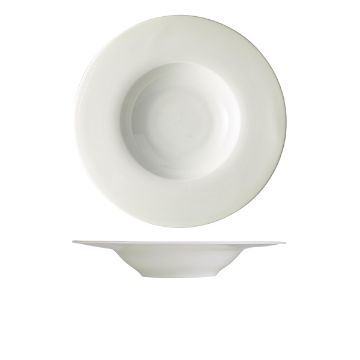 Picture of Genware Porcelain Wide Rim Pasta Plate 30cm/ 12" - Pack of 6