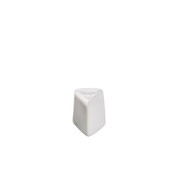 Picture of Genware Porcelain Triangular Pepper Pot 6cm/ 2.5" - Pack of 6