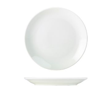 Picture of Genware Porcelain Coupe Plate 26cm/ 10.25" - Pack of 6
