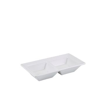 Picture of GenWare Porcelain Double Dish 15 x 8cm/ 6 x 3" - Pack of 6