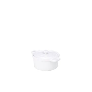 Picture of Genware Porcelain Covered Mini Casserole Dish 10.5cm/ 4" - Pack of 6