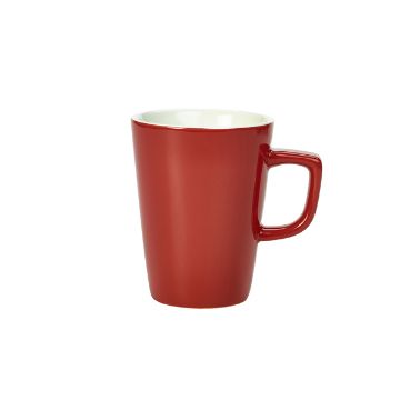 Picture of Genware Porcelain Red Latte Mug 34cl/ 12oz - Pack of 6