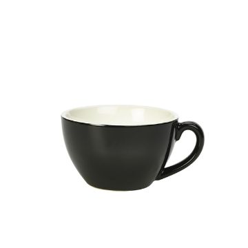 Picture of Genware Porcelain Black Bowl Shaped Cup 34cl/ 12oz - Pack of 6