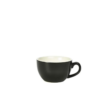 Picture of Genware Porcelain Black Bowl Shaped Cup 17.5cl/ 6oz - Pack of 6