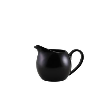 Picture of Genware Porcelain Matt Black Jug 14cl/ 5oz - Pack of 6