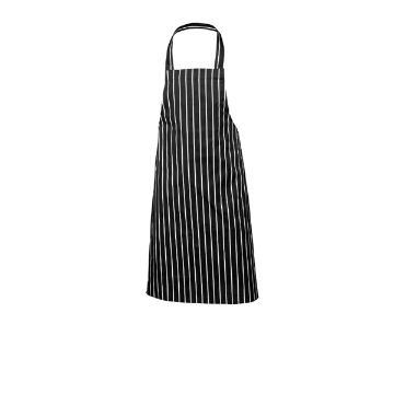 Picture of Black Butchers Stripe Bib Apron 70x100cm