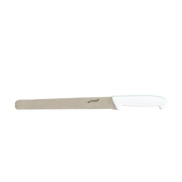 Picture of Genware 12'' Slicing Knife White (Serrated)