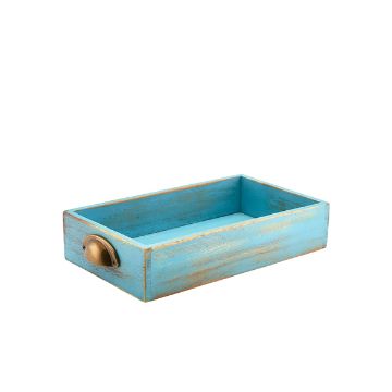 Picture of Genware Blue Wash Acacia Wood Display Drawer GN 1/3