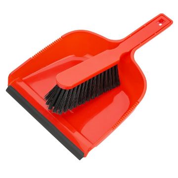 Picture of Jantex Dustpan & Brush Set - Red